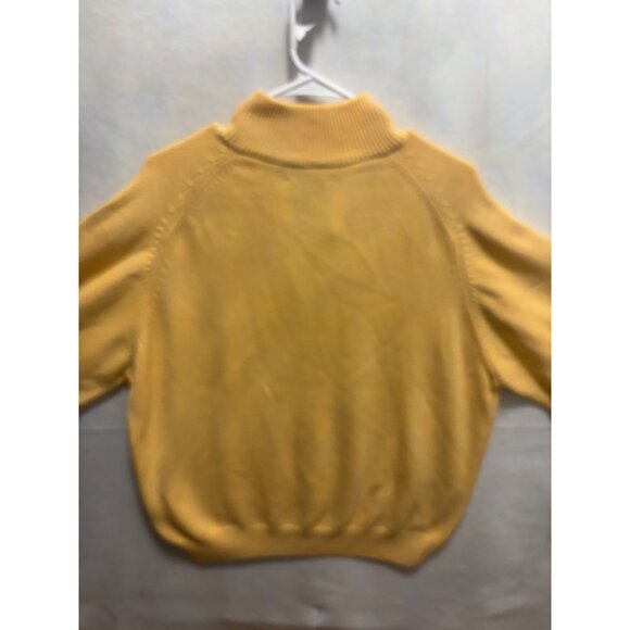 Vineyard Vines XL Yellow Half-Zip Sweater By Shep & Ian 100% Cotton Ribbed Colla - Picture 11 of 13